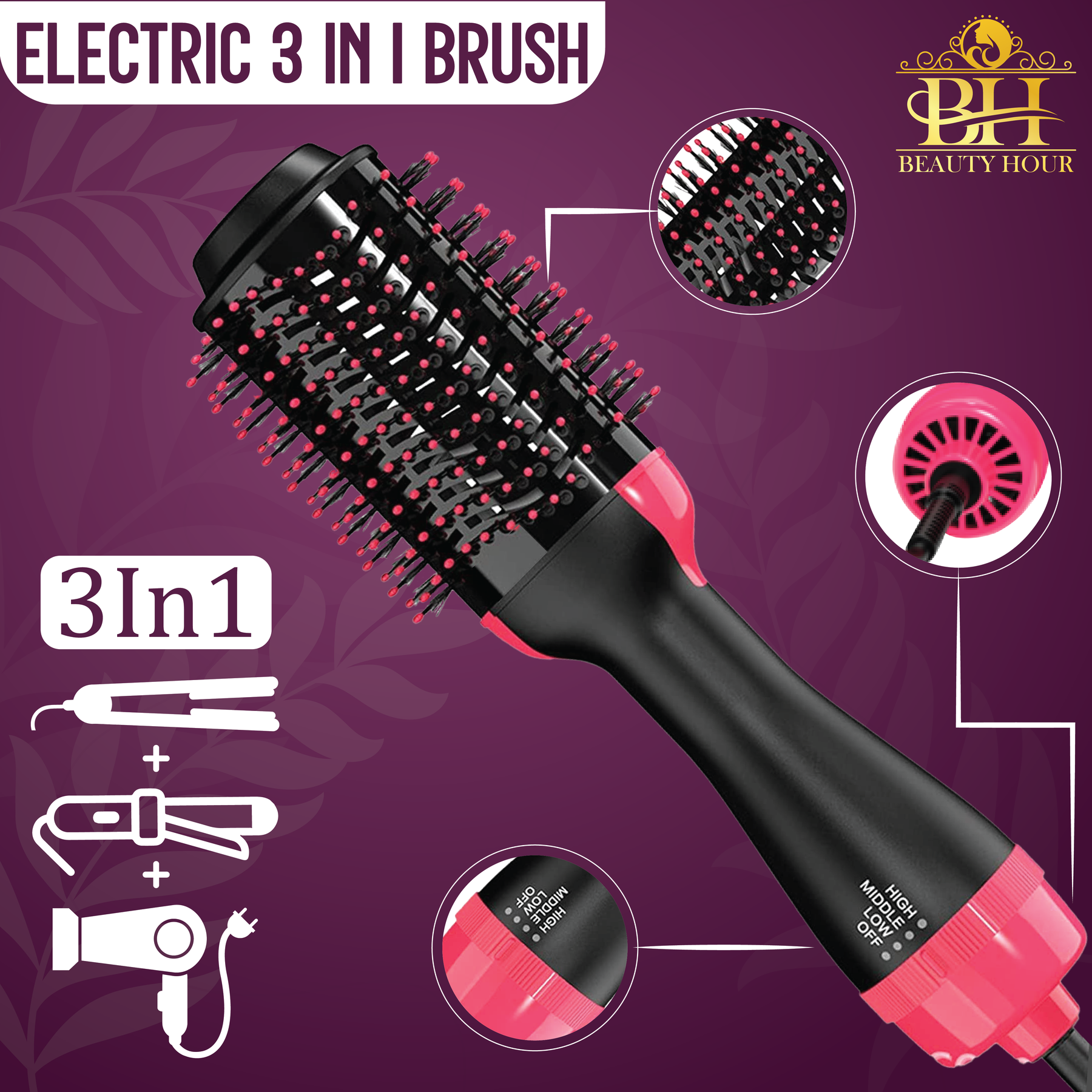 Hot air blow dryer brush best sale