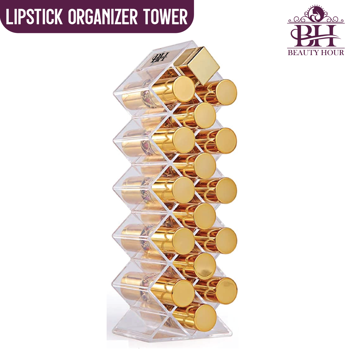 16 Grid Acrylic Lipstick Organizer