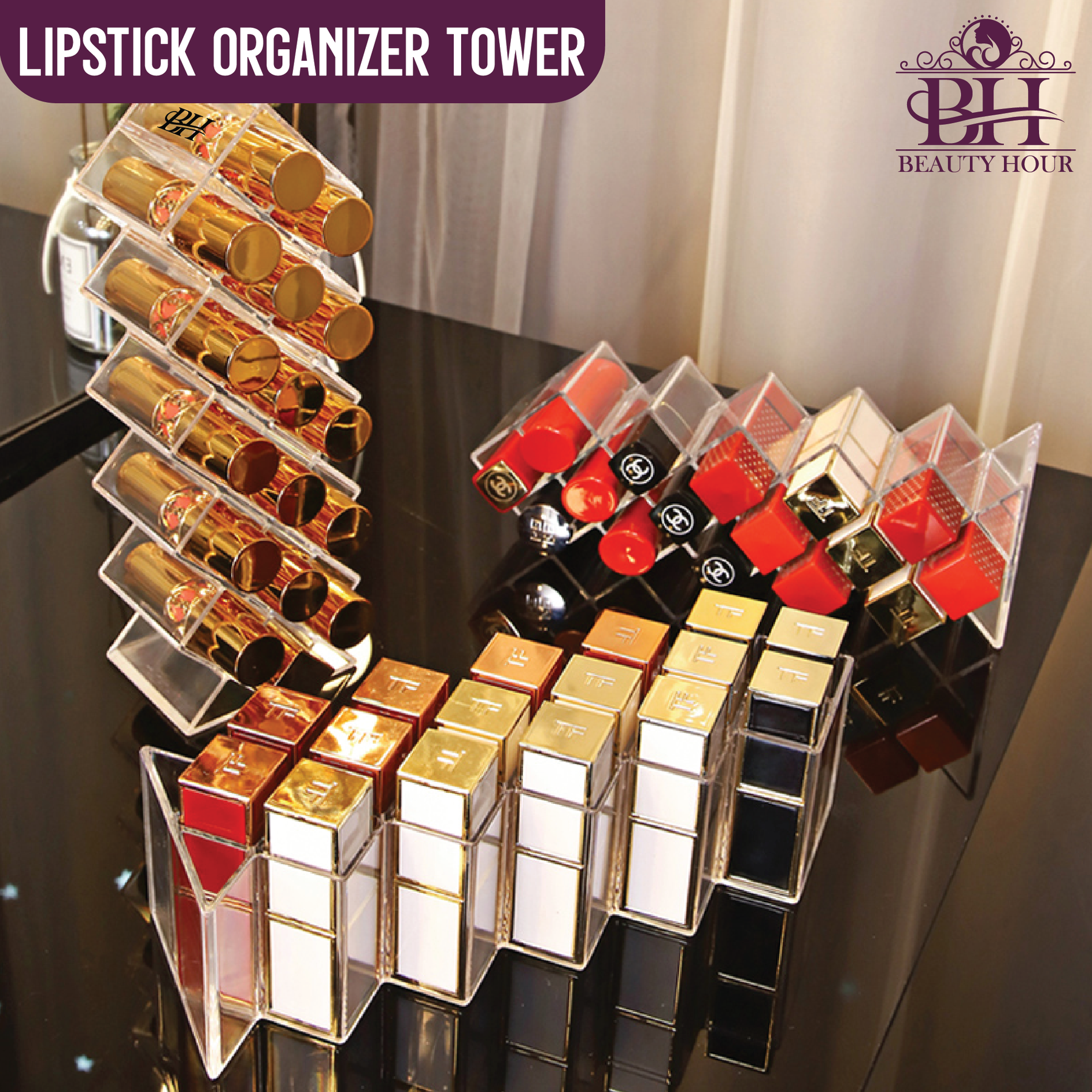 16 Grid Acrylic Lipstick Organizer